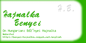 hajnalka benyei business card